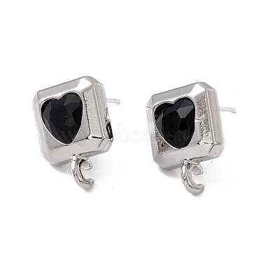 Rack Plating Alloy Stud Earring Findings(FIND-I030-14P)-2