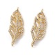 Brass Micro Pave Clear Cubic Zirconia Connector Charms(KK-E068-VC074)-2