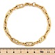 304 Stainless Steel Oval Link  Chain Bracelets for Women Men(BJEW-F488-49A-G)-5