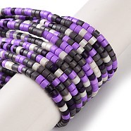 Handmade Czech Lampwork Beads Strands, Disc Beads, Purple, 2.5x2mm, Hole: 1mm, about 224pcs/strand, 15.55 inch(39.5cm)(LAMP-L078-008E)