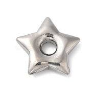 Titanium Steel Pendants, Stainless Steel Color, Star, 14.5x15x3mm(STAS-D049-02A)