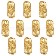 10Pcs Brass Pendants, Long-Lasting Plated, Oval with Tree & Word Dream, Real 18K Gold Plated, 29x13x2mm, Hole: 4mm(KK-SZ0004-94)