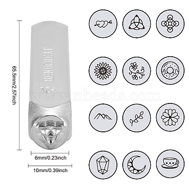BENECREAT Iron Stamps Seal(AJEW-BC0001-57I)-3