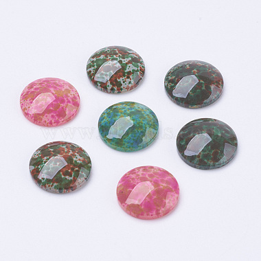 16mm Mixed Color Flat Round Glass Cabochons