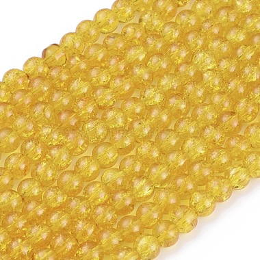 Spray Painted Crackle Glass Beads Strands(X-CCG-Q001-8mm-10)-2
