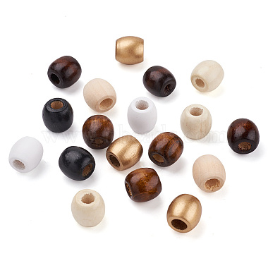 210Pcs 7 Style Unfinished Natural Wood Beads(WOOD-CD0001-20)-2