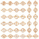 Elite 36pcs 18 styles Glass Connector Charms(GLAA-PH0002-85)-1