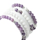 4 pcs 4 ensemble de bracelets extensibles en perles de pierres précieuses naturelles mélangées(BJEW-JB09562)-2