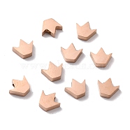 Ion Plating(IP) 304 Stainless Steel Charms, Crown, Rose Gold, 8.5x10x3mm, Hole: 1.5mm(STAS-F271-14RG)