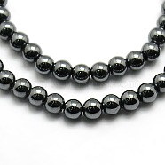 Grade AAA Magnetic Synthetic Hematite Round Bead Strands, 8mm, Hole: 1mm, about 50pcs/strand, 16 inch(X-G-G644-E-11)