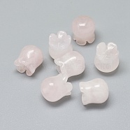 Natural Rose Quartz Beads, Flower, 9~10x9~10.5mm, Hole: 1.4mm(G-F637-03L)