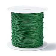 Nylon Chinese Knot Cord, Nylon Jewelry Cord for Jewelry Making, Green, 0.4mm, about 28~30m/roll(NWIR-C003-02C)