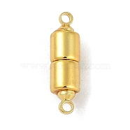 Rack Plating Brass Magnetic Clasps, with Loops, Cadmium Free & Lead Free, Long-Lasting Plated, Column, Real 18K Gold Plated, 16.5x4.5x4.5mm, Hole: 1.4mm(KK-Z070-17G)