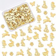 Alloy Cabochons, Epoxy Resin Supplies Filling Accessories, for Resin Jewelry Making, for Halloween, Mixed Shapes, No-hole, Golden, 5x5x2mm, about 110~130pcs/bag, 1bag(PALLOY-OC0002-53G)