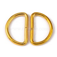 Iron D Rings, Buckle Clasps, For Webbing, Strapping Bags, Garment Accessories, Golden, Inner: 15x25.4mm(IFIN-Q130-02G)