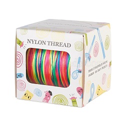 Nylon Thread, Rattail Satin Cord, Colorful, 1.0mm, about 76.55 yards(70m)/roll(NWIR-JP0013-1.0mm-10)