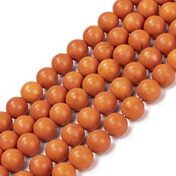 Natural Howlite Beads Strands, Dyed & Heated, Round, 10mm, Hole: 1.4mm, about 41pcs/strand, 15.75 inch(40cm)(G-C180-23A)