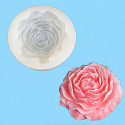 Flower Shape DIY Candle Silicone Molds, for Scented Candle Making, White, 9.5x3.5cm(WG64819-02)