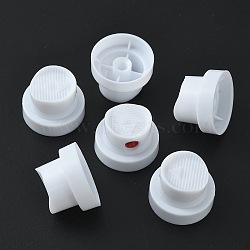 Plastic Spray Can Nozzles, Replaceable Tin Lid for Aerosol Bottle, White, 2.3x1.6cm(FIND-WH0032-61)