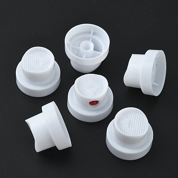 Plastic Spray Can Nozzles, Replaceable Tin Lid for Aerosol Bottle, White, 2.3x1.6cm