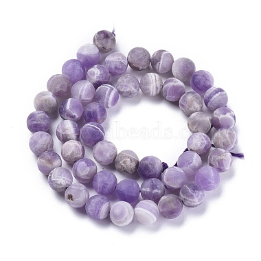 Natural Amethyst Beads Strands(G-I288-A01-8mm)-2