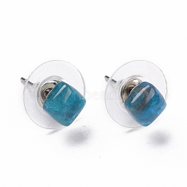 Natural Apatite Ear Studs(EJEW-K091-01P-02)-2