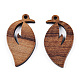 Natural Walnut Wood Pendants(WOOD-T023-18)-1