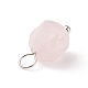 Faceted Natural Rose Quartz Pendants(PALLOY-JF01694-04)-4