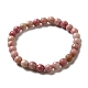bracelet extensible en perles rondes en rhodonite naturelle pour femme(BJEW-D446-F-27)-1