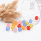 12mm Mixed Transparent Round Frosted Acrylic Ball Beads(X-FACR-R021-12mm-M)-3