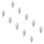 316 Surgical Stainless Steel Charms, Leaf, Stainless Steel Color, 7x3.5x1mm, Hole: 1mm, 500pcs/box(STAS-UN0007-07P)