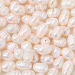 100Pcs Natural Cultured Freshwater Pearl Beads, Rice, Seashell Color, 7x6mm, Hole: 0.5mm(PEAR-LT0001-11)