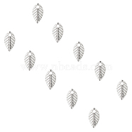 316 Surgical Stainless Steel Charms, Leaf, Stainless Steel Color, 7x3.5x1mm, Hole: 1mm, 500pcs/box(STAS-UN0007-07P)