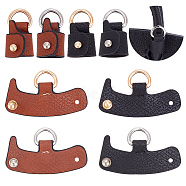 WADORN 8Pcs 4 Colors PU Leather Undamaged Bag Triangle Buckle Connector, No Punch Detachable Bag Handle Cover for Adding Handbag Crossbody Shoulder Strap, Mixed Color, 3.8x6.5~6.6x1.05~1.2cm, Hole: 11x13.5mm, 2pcs/color(FIND-WR0010-76)
