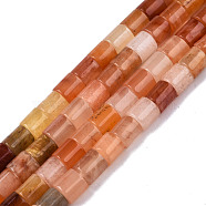 Natural Pink Aventurine Beads Strands, Column, 6~6.5x6~7mm, Hole: 1mm, about 59~60pcs/strand, 15.16 inch~15.35 inch(38.5~39cm)(G-N326-150-B01)