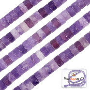 1 Strand Natural Lepidolite/Purple Mica Stone Beads Strands, Heishi Beads, Flat Round/Disc, 4.5x2~3mm, Hole: 0.8mm, about 158pcs/strand, 15.08~16.26 inch(38.3~41.3cm)(G-BBC0001-12)