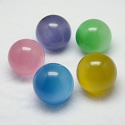 Cat Eye Display Decoration, Sphere Ball Beads for Home Decoration, Mixed Color, 40mm(DJEW-D032-40mm-M)