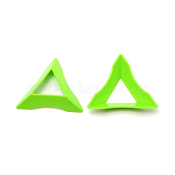 Plastic Display Stand, Triangle, Lime, 6.5x7.6x1.8cm, Inner Diameter: 2.9x3.4cm(ODIS-WH0011-57B)