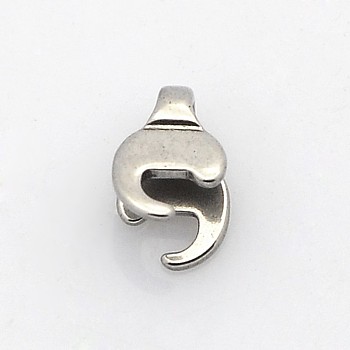 201 Stainless Steel Pendant Bails, Stainless Steel Color, 6x5x5mm