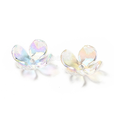 Transparent Acrylic Flower Bead Caps(X-MACR-C009-15)-4