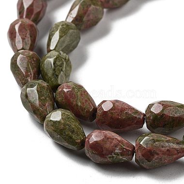 Natural Unakite Beads Strands(G-P520-B09-01)-4