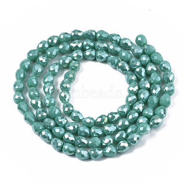 Opaque Glass Beads Strands(EGLA-T008-16F)-2