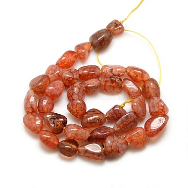 Nuggets Natural Crackle Agate Beads Strands(G-P031-M)-3