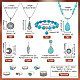 PandaHall Elite Synthetic Turquoise Pendant Necklace & Stretch Bracelets & Dangle Earrings & Ring Jewelry Sets(SJEW-PH0001-13)-2