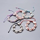 Natural Cowrie Shell Braided Beads Bracelets(BJEW-JB05057)-1