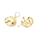 Brass Twist Flat Round Dangle Leverback Earrings for Women(EJEW-N012-58)-2