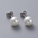 Plastic Imitation Pearl Stud Earrings(STAS-D0001-03-P)-1