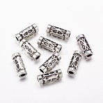 Tibetan Style Alloy Tube Beads, Cadmium Free & Lead Free, Antique Silver, 13x5mm, Hole: 2.5mm(LF0843Y)