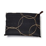 Foldable Eco-Friendly Nylon Grocery Bags, Reusable Waterproof Shopping Tote Bags, with Pouch and Bag Handle, Round Pattern, 52.5x60x0.15cm(ABAG-B001-29)