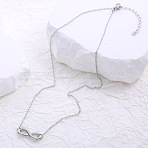 Stainless Steel Infinity Pendant Necklaces for Women, Stainless Steel Color(PV3889)